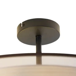 QAZQA plafondlampen drum duo bruin e27 Online