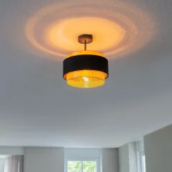 QAZQA plafondlampen elif zwart e27 Discount