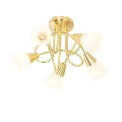 QAZQA plafondlampen inez goudkleurig e14 Outlet