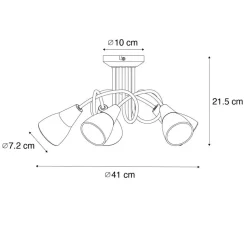 QAZQA plafondlampen inez goudkleurig e14 Outlet