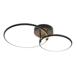 QAZQA plafondlampen joaniqa zwart geïntegreerde led Hot