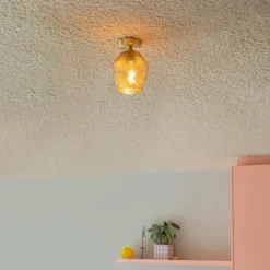 QAZQA plafondlampen karce goudkleurig e27 Best