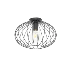 QAZQA plafondlampen margarita zwart e27 Outlet