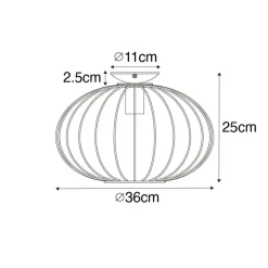 QAZQA plafondlampen margarita zwart e27 Outlet