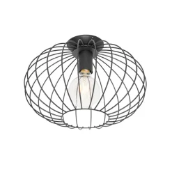 QAZQA plafondlampen margarita zwart e27 Outlet