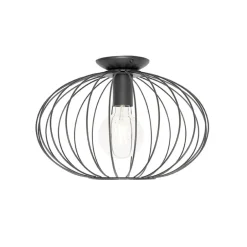 QAZQA plafondlampen margarita zwart e27 Outlet