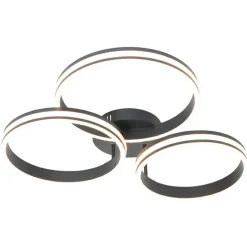 QAZQA plafondlampen navara zwart geïntegreerde led Clearance