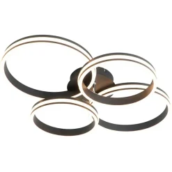 QAZQA plafondlampen navara zwart geïntegreerde led New