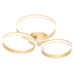 QAZQA plafondlampen navara goudkleurig geïntegreerde led New