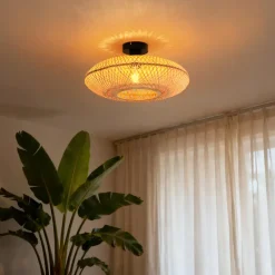 QAZQA plafondlampen ostrava crème e27