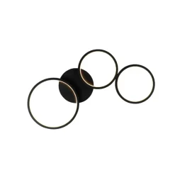 QAZQA plafondlampen pande zwart geïntegreerde led Sale