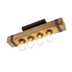 QAZQA plafondlampen reena bruin e27 Clearance