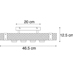 QAZQA plafondlampen reena bruin e27 Clearance