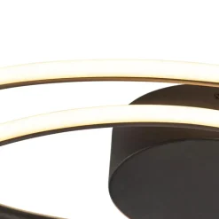 QAZQA plafondlampen rowan zwart geïntegreerde led Sale