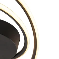 QAZQA plafondlampen rowan zwart geïntegreerde led Sale