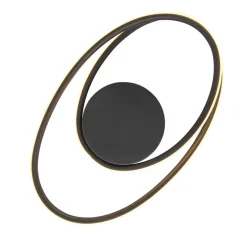 QAZQA plafondlampen rowan zwart geïntegreerde led Sale