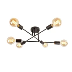 QAZQA plafondlampen sydney zwart e27 Best