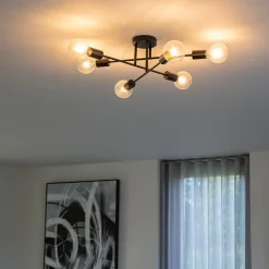 QAZQA plafondlampen sydney zwart e27 Best