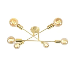 QAZQA plafondlampen sydney goudkleurig e27 Discount