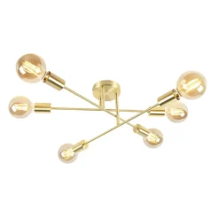 QAZQA plafondlampen sydney goudkleurig e27 Discount