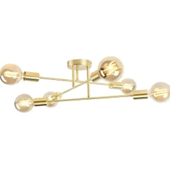 QAZQA plafondlampen sydney goudkleurig e27 Discount