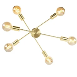 QAZQA plafondlampen sydney goudkleurig e27 Discount