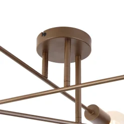 QAZQA plafondlampen sydney bruin e27 New