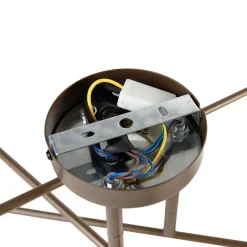 QAZQA plafondlampen sydney bruin e27 New