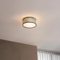 QAZQA plafondlampen tremmo crème e27 New