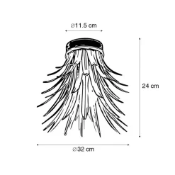 QAZQA plafondlampen wesley goudkleurig e27 Sale