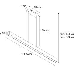 QAZQA Professional hanglampen keane zwart geïntegreerde led Best