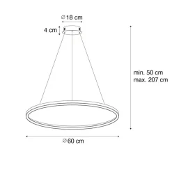 QAZQA Professional hanglampen girello goudkleurig geïntegreerde led Online