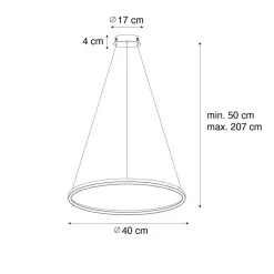 QAZQA Professional hanglampen girello bruin geïntegreerde led