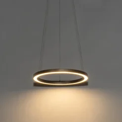 QAZQA Professional hanglampen girello bruin geïntegreerde led