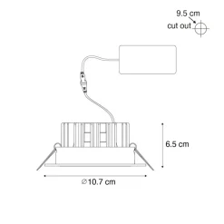 QAZQA Professional inbouwspots gaius wit geïntegreerde led Outlet