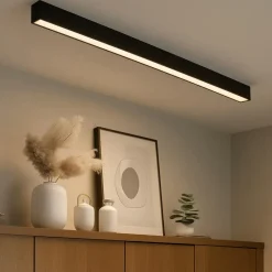 QAZQA Professional plafondlampen keane zwart geïntegreerde led Sale