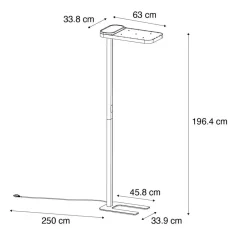 QAZQA Professional vloerlampen guzo grijs geïntegreerde led Outlet