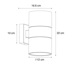 QAZQA Professional wandlampen buiten duo zwart gu10 Online