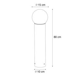 QAZQA staande buitenlampen huma zwart e27 New