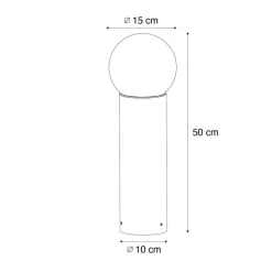 QAZQA staande buitenlampen huma zwart e27 Discount
