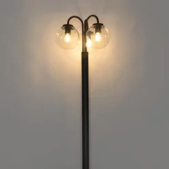 QAZQA staande buitenlampen sfera zwart e27 Discount