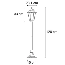 QAZQA staande buitenlampen new orleans zwart e27 Hot
