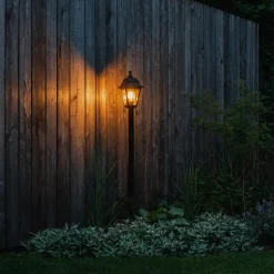 QAZQA staande buitenlampen capital zwart e27