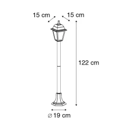 QAZQA staande buitenlampen capital zwart e27