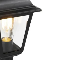 QAZQA staande buitenlampen capital zwart e27