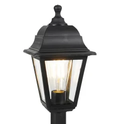 QAZQA staande buitenlampen capital zwart e27
