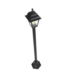 QAZQA staande buitenlampen capital zwart e27