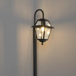 QAZQA staande buitenlampen berta zwart e27 Clearance