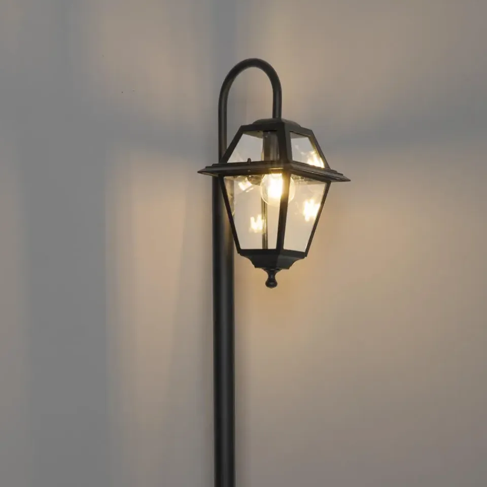 QAZQA staande buitenlampen berta zwart e27 Clearance