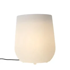 QAZQA staande buitenlampen flowerpot wit e27 New